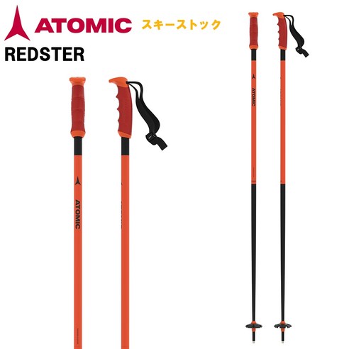   아토믹 스키폴 알루미늄 스톡 2024 ATOMIC REDSTER AJ5005686 레드 일본 정품, Red, 115cm