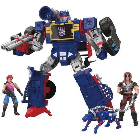 Transformers Collaborative G.I. Joe x Toys 사운드웨이브 드레드녹 썬더 머신 자탄 & 자라나 만 8세 이상 남아 및 여아용 액션 피규어