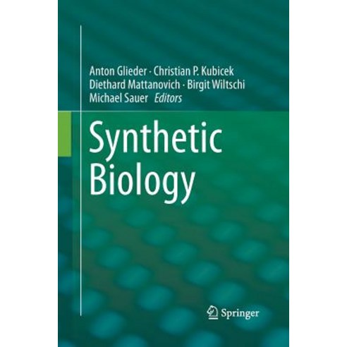 (영문도서) Synthetic Biology Paperback, Springer, English, 9783319355153