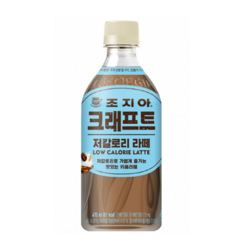 신제품 조지아 크래프트 저칼로리 라떼 470ml 조지아 카페라떼, 24개