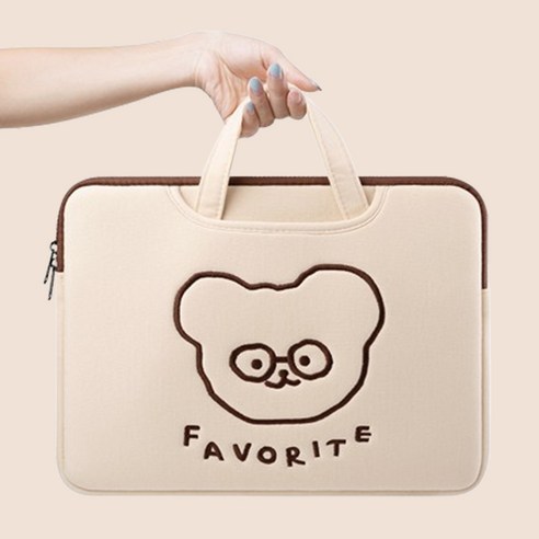 귀여운 곰돌이 디자인과 뛰어난 실용성을 겸비한 켈던 노트북 파우치