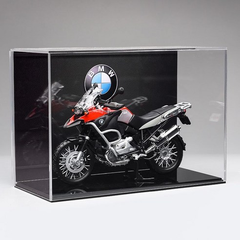 BMW S1000RR 오토바이 프라 모델 1/12 바이크 라이더, BMW 1250GS-화이트 + 투명박스, 1개 햄토리가챠