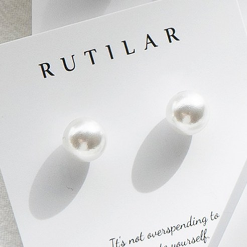 루틸라 14K GF(골드필드)침 심플 진주 귀걸이: 고퀄리티의 진주 장식이 돋보이는 아름다운 귀걸이