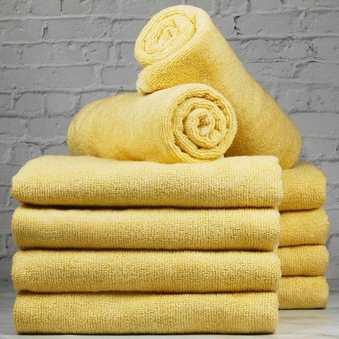송월 뱀부얀 라이트무지135g 세면타월 호텔수건, 노랑