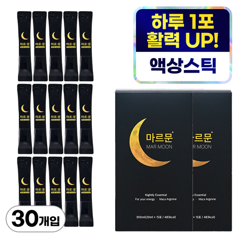 아자차 마르문 남성 아르기닌 마카 아연 야관문 고함량 액상스틱, 300ml, 2개