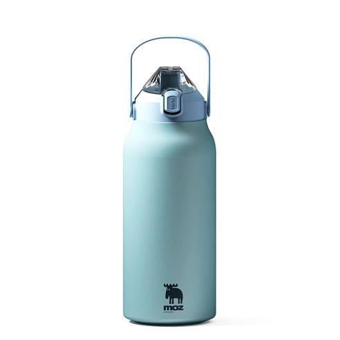 MOZ 스웨덴 316 스텐 대용량 원터치 손잡이 보냉보온병, 오로라블루, 1300ml