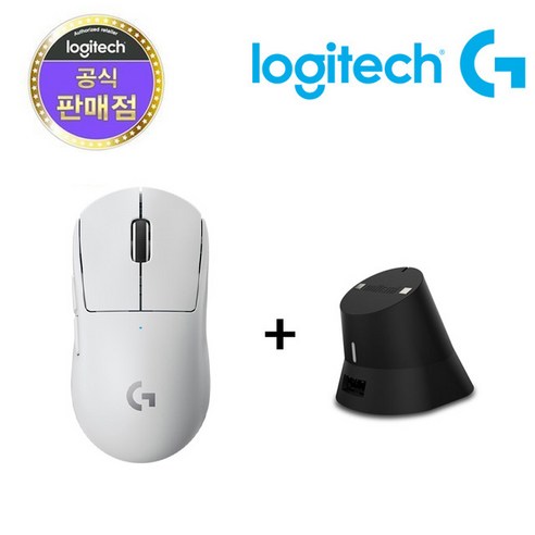 로지텍코리아 G PRO X SUPERLIGHT 지프로 슈퍼라이트 + 이메이션 차징독 패키지, 핑크 + 차징독 블랙