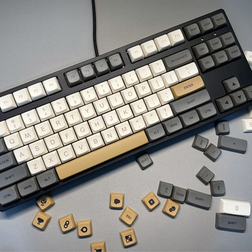 XDA PBT 염료승화 키캡 125키, 모카 (한국어) 9009키캡 XDA PBT 염료승화 키캡 125키, 모카 (한국어) 9009키캡