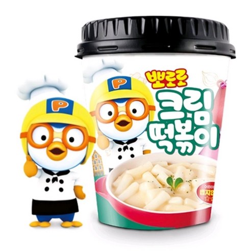 뽀로로 떡뽁이(크림맛)115g x 4컵, 115g, 1개 컵떡볶이