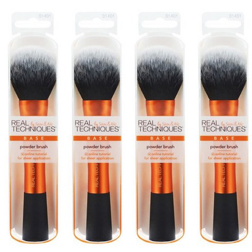 리얼테크닉 파우더 브러쉬, Orange+Black, 4개