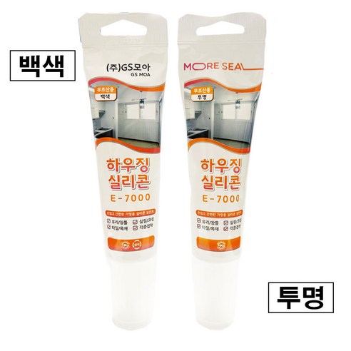 GS모아 비초산 실리콘 실란트 글레이징용 투명 + 대나무 헤라 + 실리콘 건 주황 세트, 1세트 실버실리콘 10 모아 하우징실리콘 E-700 튜브형 실리콘 100ml 1+1, 투명, 1세트
