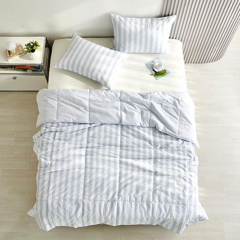 땀 많은 여름밤, 퓨어코튼 고밀도면 차렵이불로 쾌적하게 꿀잠!