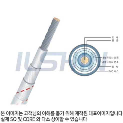 상진 전선 순석면 P코팅 GBP 240SQ 50M, 1개