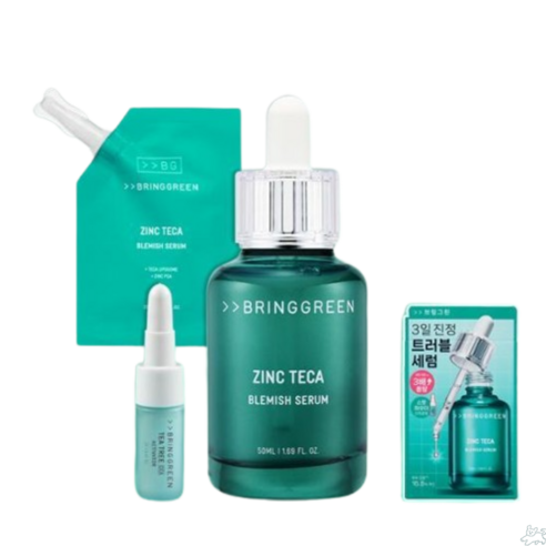 [대용량 기획] 브링그린 징크테카 트러블 세럼 50ml 대용량 기획세트 (본품50ml+리필25ml+티트리액티베이터2g), 1세트