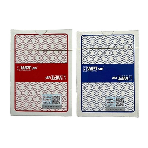 마카오최 WPT 큰글씨 국제규격 홀덤카드, 6PCS(레드3+블루3), 혼합