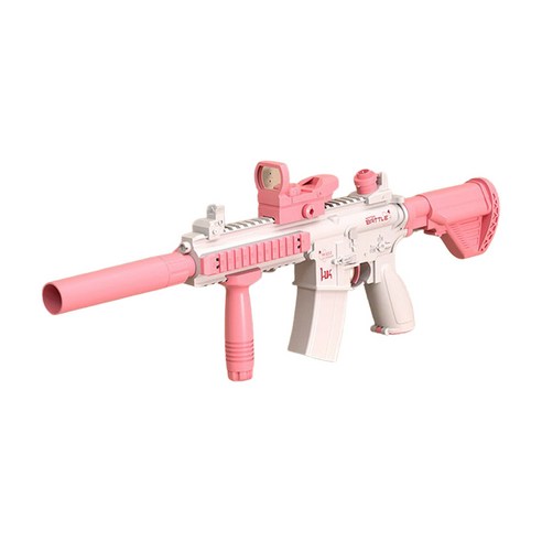 M416 자동 워터건 펌프 대용량 물통 전동물총, M416 전동물총 핑크