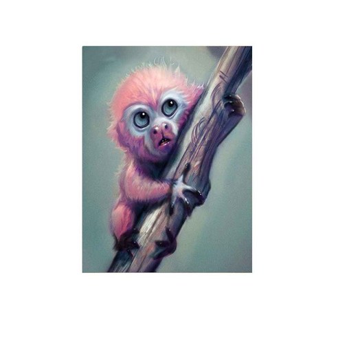 고양이 호랑이 Monkey 다이아몬드 바느질 DIY 5D 동물 라인 석 그림 크리스탈 자수 홈 오피스 스티치, type1