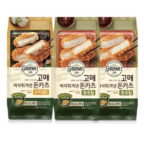 (냉동)고메 (*통등심) 돈카츠450gx2개+(*모짜렐라) 돈카츠 450gx1개, 450g, 1세트