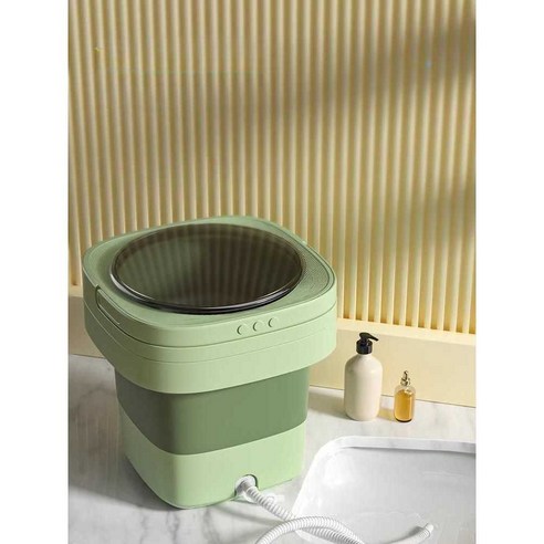 세탁과 건조를 한 번에, 공간 효율 끝판왕 미니 접이식 세탁기!