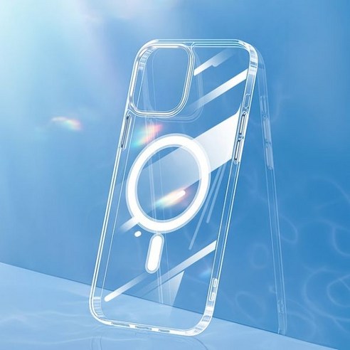 아이폰15 프로 사전예약  아이폰 케이스 Rocoren 15 프로 맥스용 마그네틱 고광 투명 휴대폰 렌즈 보호 충격