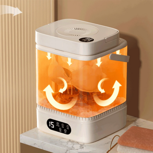 좁은 공간, 효율적인 세탁, 그로바루 소형세탁기