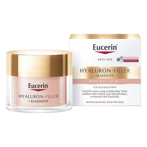 EUCERIN 프랑스 정품 유세린 하이알루론 엘라스티시티 로즈 데이 크림 SPF30 50ml, 1개