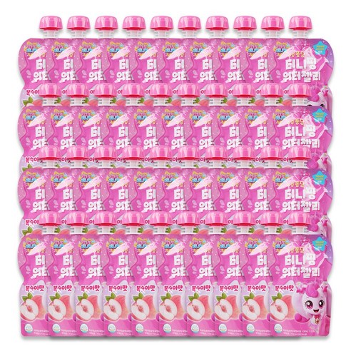 뉴 캐치티니핑 과즙퐁당 워터젤리 복숭아맛 하츄핑, 40개, 110ml
