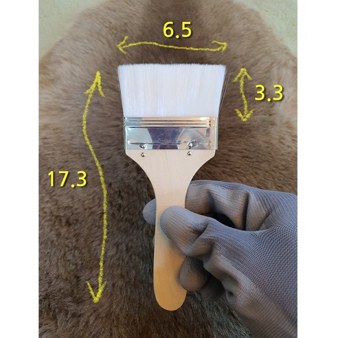 빽붓 백붓 페인트붓 평붓 젯소붓 학교 교구재 교육용 실습용 미술용, 하얀모, 2.특대(폭6.5cm)