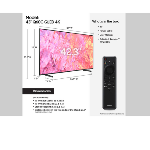 삼성 QN50Q60: 뛰어난 화질과 스마트 기능을 갖춘 50인치 QLED 4K TV