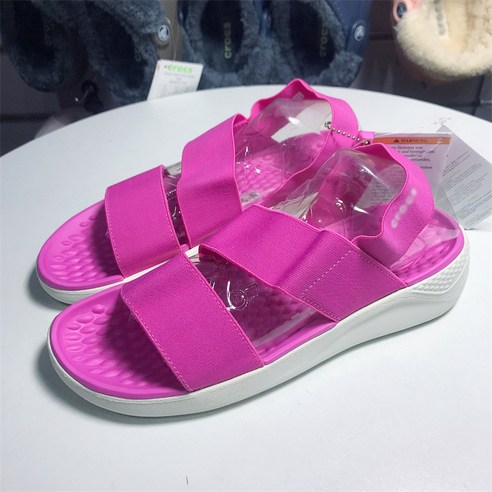 Z3JC 플랫 통굽 스포츠 쿠셔닝 스판 여성 스트랩 샌들입니다.