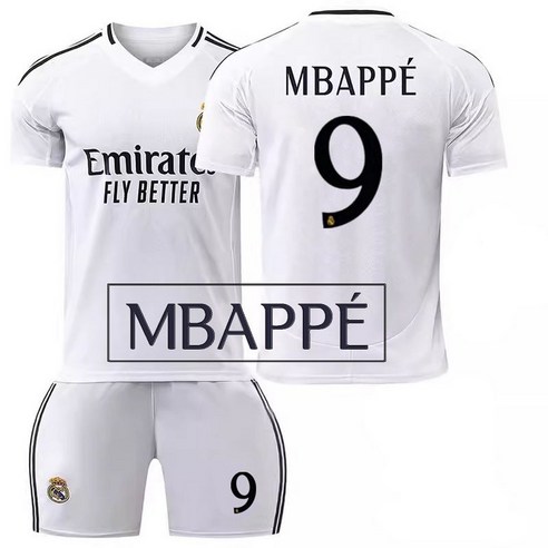 레알마드리드 축구복 반팔 반바지 세트, 축구 열정을 담다 음바페유니폼