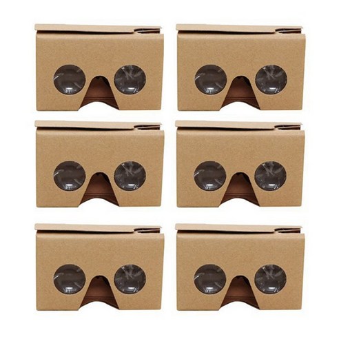 노 브랜드 Google 골판지 V2 VR 발렌시아 4.5-6 인치 스마트 폰 + 머리띠 용 6PCS 3D 안경