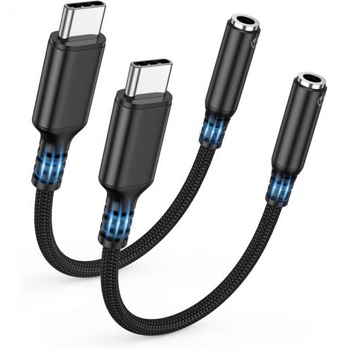 하이윙 USB 타입 C 3.5mm 여성 헤드폰 잭 어댑터 3Pack Aux 오디오 동글 아이폰 15 Pro Max15 Pro15 Plus 삼성 갤럭시 S23S22S21 울트라, 2 Pack_Black