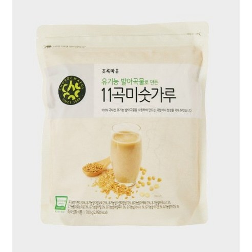 (초록마을) 유기농 발아곡물로 만든 11곡 미숫가루(700g), 5개, 700g