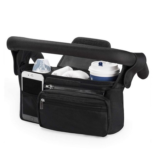 애드에딧 핸디 포켓분리 오거나이저 유모차 부착 기저귀 멀티형 크로스백 색상 × 수량, 블랙 × 1개 섬네일