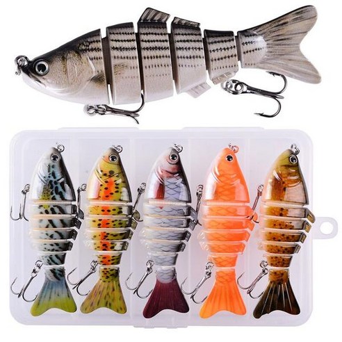 어탁 세트 Crankbaits 5pcs 미끼 키트 싱킹 Wobbler 낚시 줄, Color-2