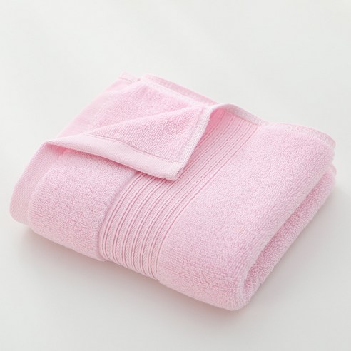 순수한 면 수건에 두꺼운 클렌징 수건 120g 남녀 커플 일용 회사 흡수, 핑크/핑크, 34*74±2