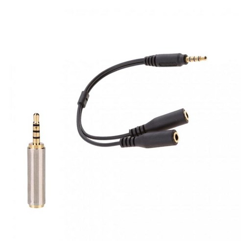 3.5mm 오디오 M/F 어댑터 분배기 + 3.5mm 암-2.5mm 수 오디오 어댑터, 그림으로, 설명, 설명