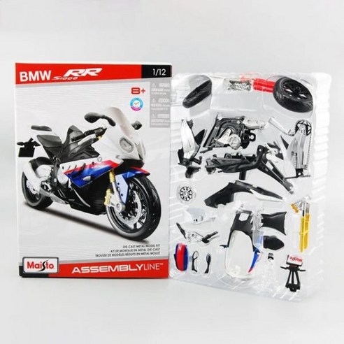 1/12 BMW R1200GS 조립 버전 오토바이 모델 차량 컬렉션 쇼크 업소버 오프로드, BMW S1000RR