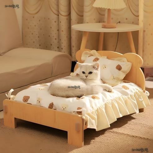 안락한 휴식, 자연을 담은 반려동물 낙원: 친환경 나무 고양이 침대 해먹 고양이침대