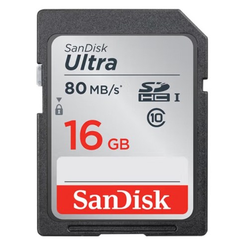 샌디스크 울트라 SD 메모리 카드 U1 C10, 1개, 16GB