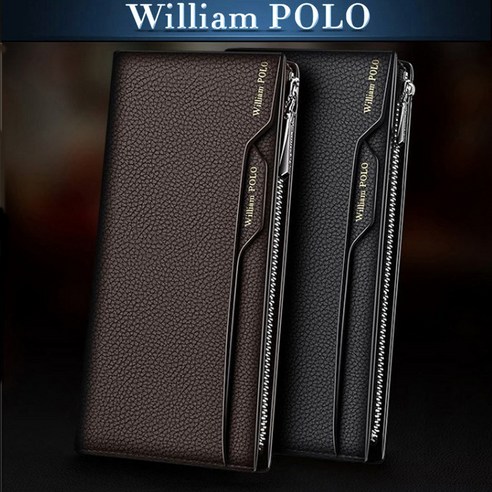 윌리엄캠벨 William Cambell 소가죽 남성장지갑 정장 카드 남자 명함 핸드폰 지갑 WL2107