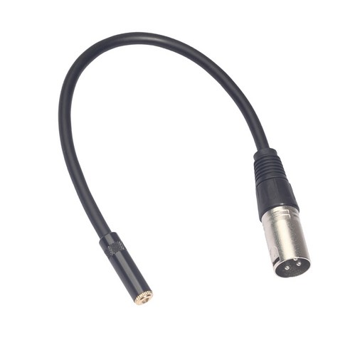 Ursmart 3.5mm/RCA - XLR 잭 케이블 스테레오 오디오 연결 와이어 블랙, 30cm, A, 아연 합금
