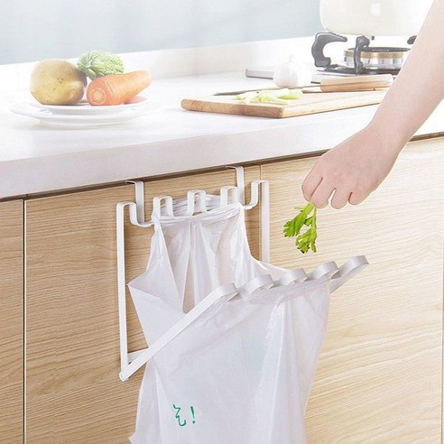 데일리공감 걸어쓰는 분리수거봉 싱크대 틈새 접이식 봉투거치대 싱크대걸이, 1개