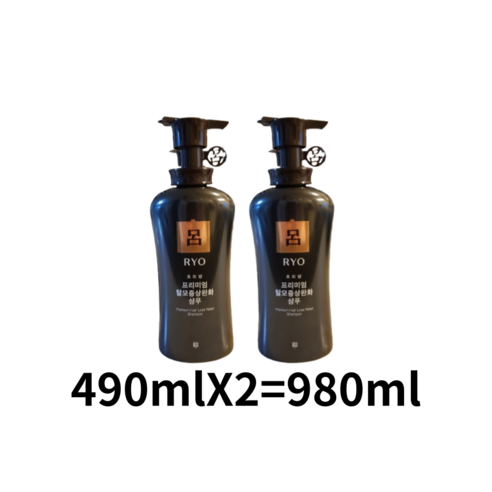려 초의방 프리미엄 탈모증상완화 샴푸, 490ml, 2개
