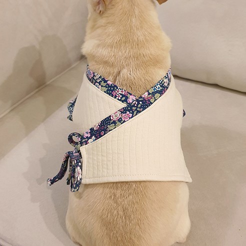 강아지 고양이 누비한복배자, 핑크, 1개