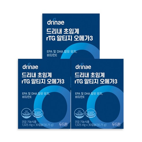 드리내 초임계 rTG 알티지 오메가3 1 025mgx30캡슐, 3박스