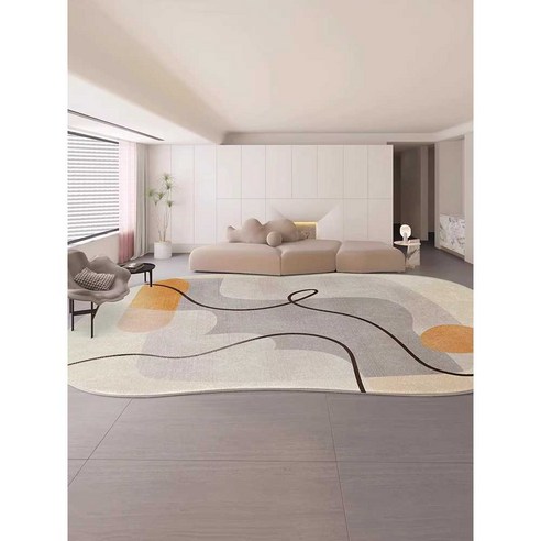 공간에 예술을 더하다: 블랙 드로잉 거실 러그로 완성하는 북유럽 감성 인테리어 블랙드로잉러그