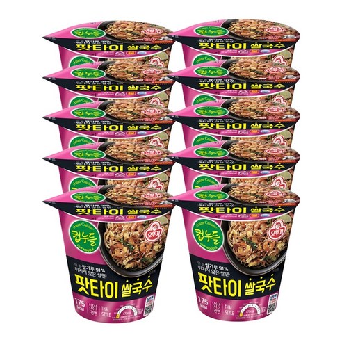 오뚜기 컵누들 팟타이 쌀국수 50g, 10개