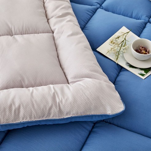 구름 위를 걷는 듯한 숙면, [모던하우스] 푹신한 소프트워싱 퀸 토퍼 블루